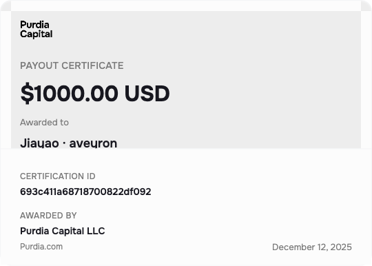 导师 Neo 的部分 Prop Firm 经历材料:Purdia Capital