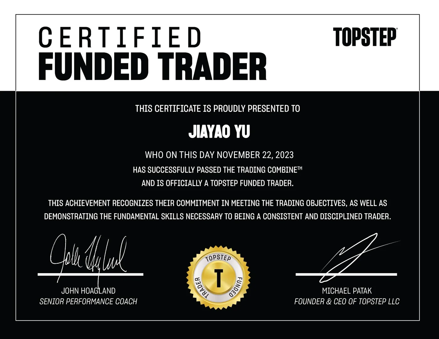 导师 Neo 的部分 Prop Firm 经历材料:Topstep